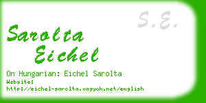 sarolta eichel business card